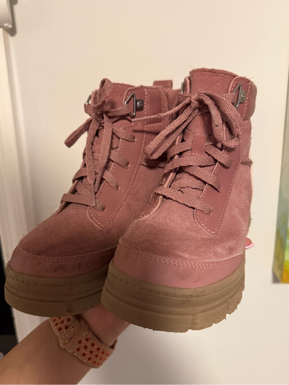 Uggs Girl Size 2 Pink Boots
